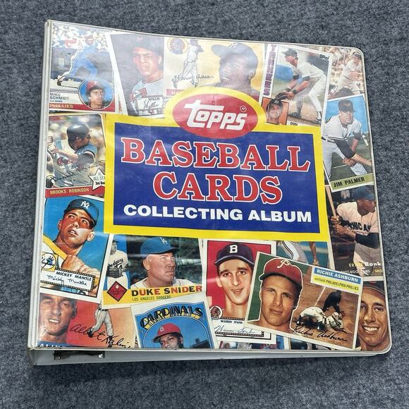 Big Vintage 1970s Baseball Card Topps Chewing Gum Collector Binder MLB Hard Covr - Picture 1 of 9